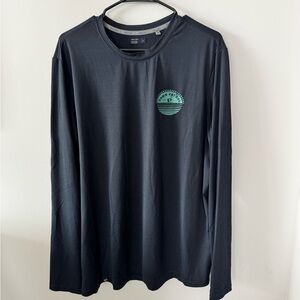 Pearl Izumi Black Long Sleeve Shirt with Green Logo